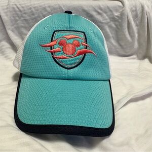 NWT Teal and White Disney Cruise Line Cap with Embroidered Logo